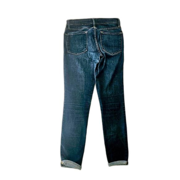 FRAME Le Skinny de Jeanne Jeans 27 | Mid Rise Soft Dark Indigo Eco-Friendly - Picture 2 of 9